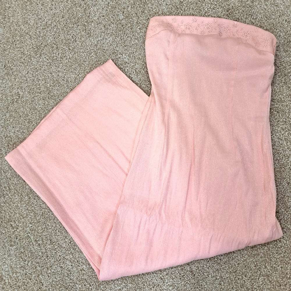 Rampage light pink glitter vintage 90s maxi glam prom dress ✨️